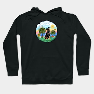 "Happy Day" Miniature Pinscher (Natural ears) in the Country Hoodie